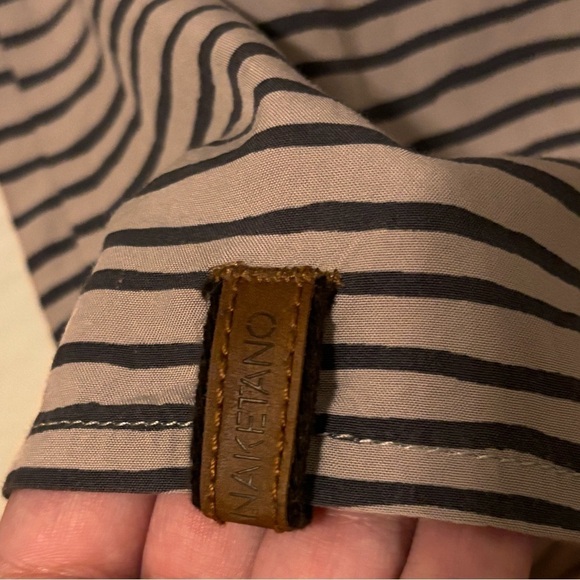 Naketano blouse grey with dark grey stripes. Size M women’s. Made in Turkey. - Picture 6 of 10